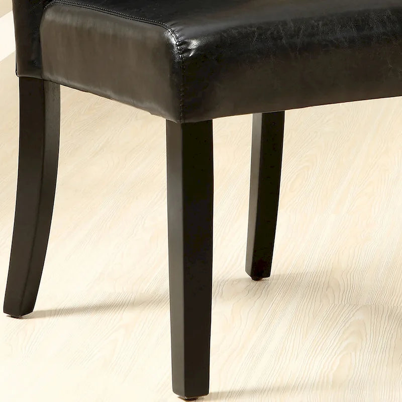 Chaise d'appoint Lerc contemporaine en similicuir touffeté expresso