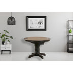 Round Butterfly Leaf Dining Table - N/A