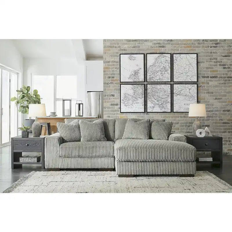 Canapé d'angle Lindyn avec méridienne – 102 larg. x 70 prof. x 38 haut.