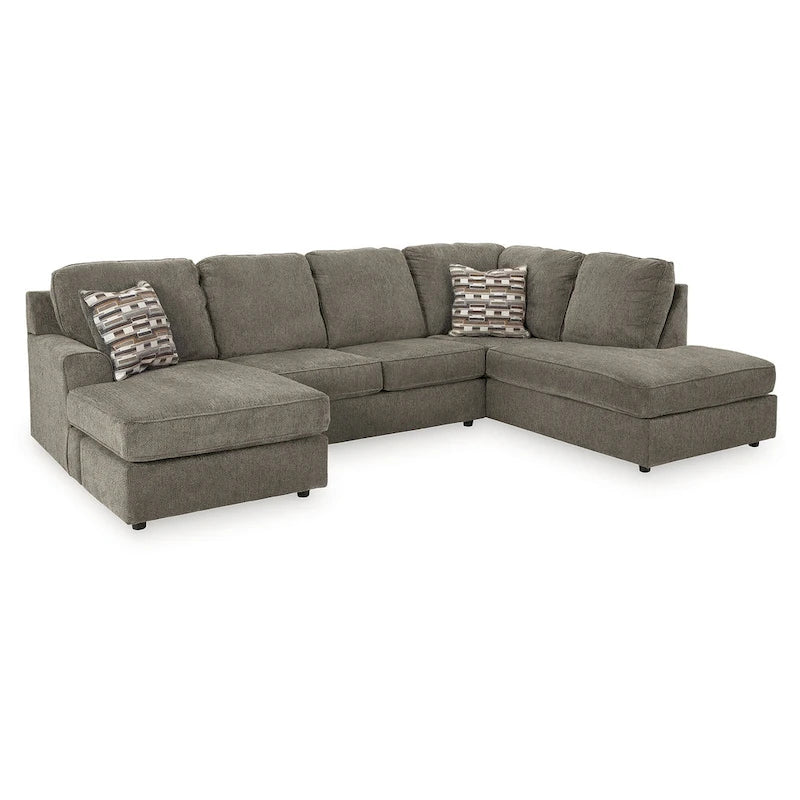 Canapé d'angle O'Phannon Putty avec méridienne - 125W x 86D x 38H