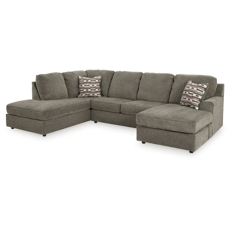 Canapé d'angle O'Phannon Putty avec méridienne - 125W x 86D x 38H