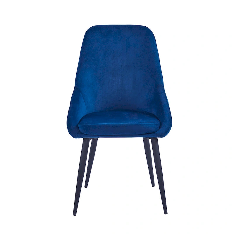 Chaises de salle à manger Fern, revêtement en velours, pieds en acier