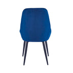Chaises de salle à manger Fern, revêtement en velours, pieds en acier