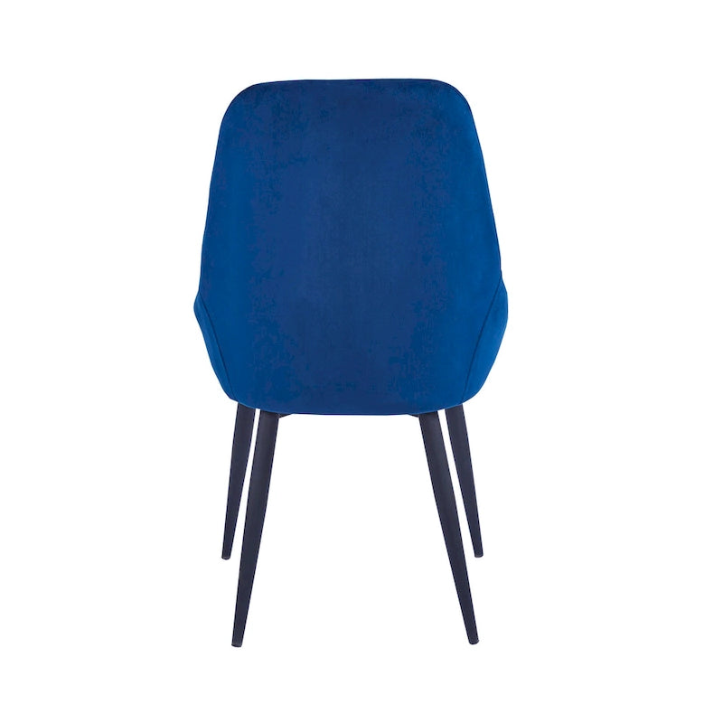 Chaises de salle à manger Fern, revêtement en velours, pieds en acier