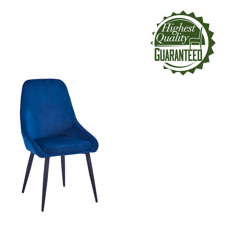 Chaises de salle à manger Fern, revêtement en velours, pieds en acier
