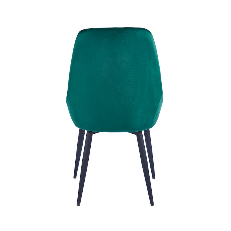 Chaises de salle à manger Fern, revêtement en velours, pieds en acier