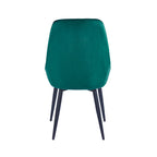 Chaises de salle à manger Fern, revêtement en velours, pieds en acier