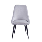 Chaises de salle à manger Fern, revêtement en velours, pieds en acier