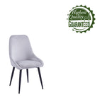 Chaises de salle à manger Fern, revêtement en velours, pieds en acier