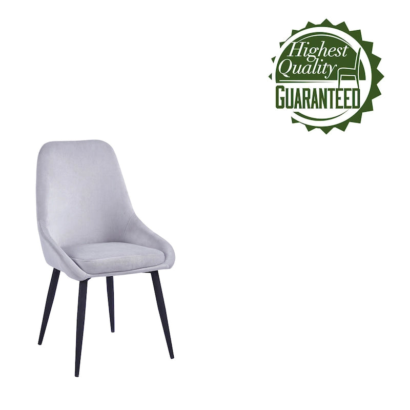Chaises de salle à manger Fern, revêtement en velours, pieds en acier