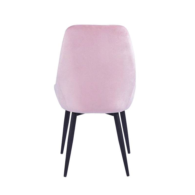 Chaises de salle à manger Fern, revêtement en velours, pieds en acier