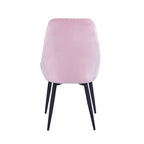 Chaises de salle à manger Fern, revêtement en velours, pieds en acier