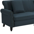 Canapé 73 po avec bras roulés et clous décoratifs, causeuse rembourrée