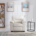 Fauteuils d'appoint rembourrés en similicuir pour le salon