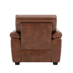Fauteuils d'appoint rembourrés en similicuir pour le salon