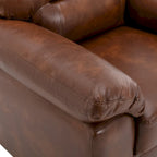 Fauteuils d'appoint rembourrés en similicuir pour le salon