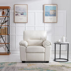 Fauteuils d'appoint rembourrés en similicuir pour le salon