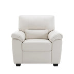 Fauteuils d'appoint rembourrés en similicuir pour le salon