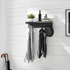 Porte-manteau mural Danya B. avec étagère décorative et crochets