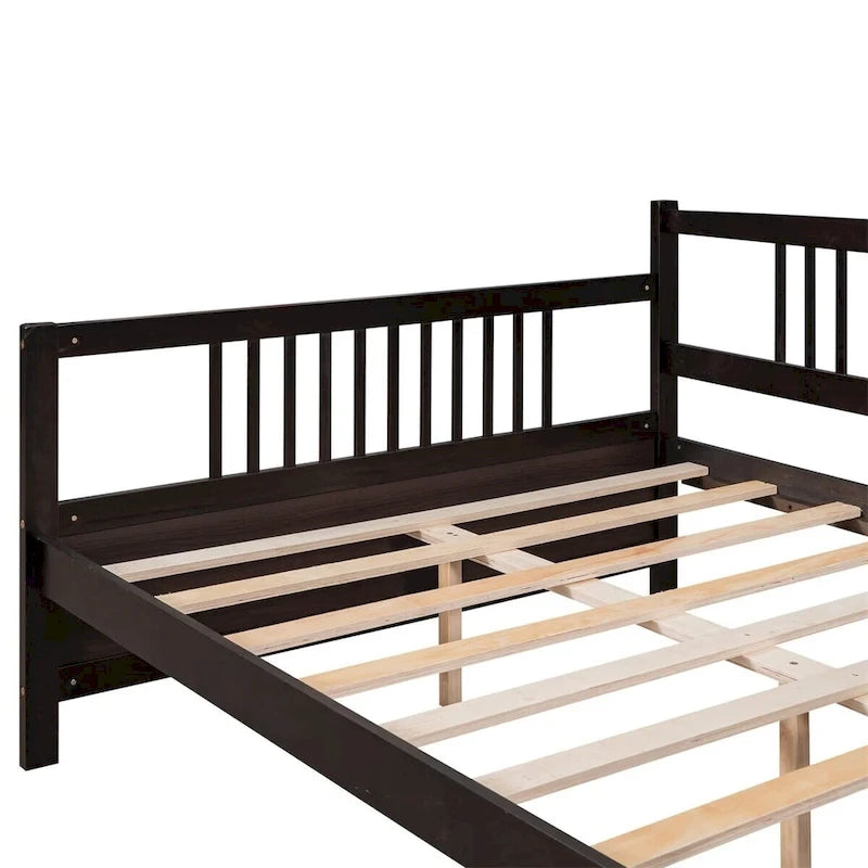 Lit plateforme en bois Hjalta de 25 cm, style mid-century