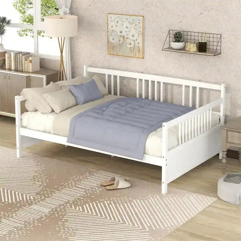 Lit plateforme en bois Hjalta de 25 cm, style mid-century
