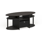 Table basse ovale Astor en noyer