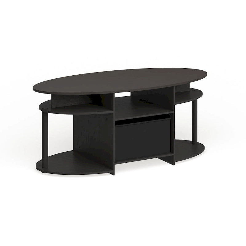 Table basse ovale Astor en noyer