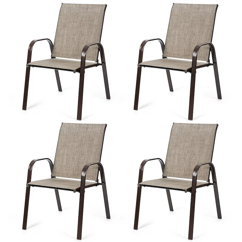 Chaises de patio, jardin, terrasse, cour avec accoudoir - Voir les détails
