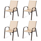 Chaises de patio, jardin, terrasse, cour avec accoudoir - Voir les détails