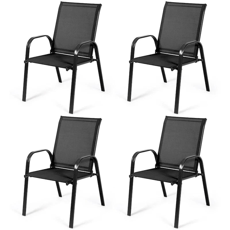 Chaises de patio, jardin, terrasse, cour avec accoudoir - Voir les détails