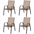 Chaises de patio, jardin, terrasse, cour avec accoudoir - Voir les détails