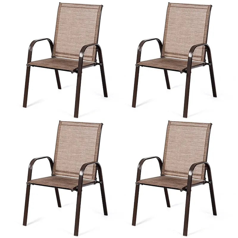 Chaises de patio, jardin, terrasse, cour avec accoudoir - Voir les détails