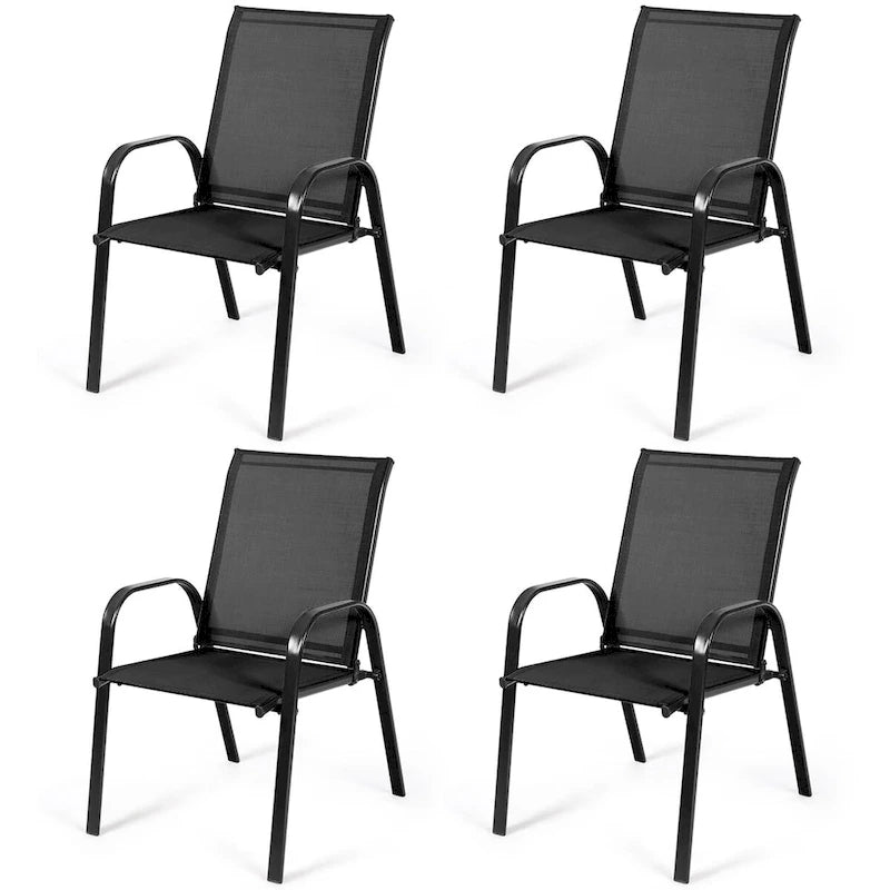 Chaises de patio, jardin, terrasse, cour avec accoudoir - Voir les détails