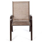 Chaises de patio, jardin, terrasse, cour avec accoudoir - Voir les détails