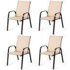 Chaises de patio, jardin, terrasse, cour avec accoudoir - Voir les détails