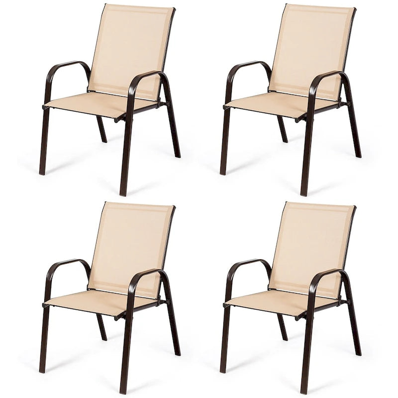 Chaises de patio, jardin, terrasse, cour avec accoudoir - Voir les détails