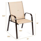 Chaises de patio, jardin, terrasse, cour avec accoudoir - Voir les détails