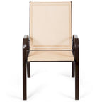 Chaises de patio, jardin, terrasse, cour avec accoudoir - Voir les détails