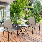 Chaises de patio, jardin, terrasse, cour avec accoudoir - Voir les détails