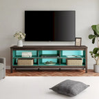 Meuble TV 70 pouces pour TV 75 pouces, console TV de centre de divertissement classique