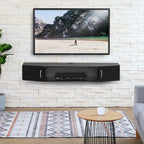 FITUEYES Console TV murale Meuble TV suspendu Étagère de rangement – 43,3