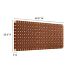Tête de lit murale tissée en cuir végan Spartan double/grand lit/très grand lit
