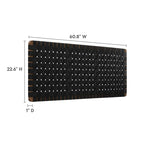 Tête de lit murale tissée en cuir végan Spartan double/grand lit/très grand lit