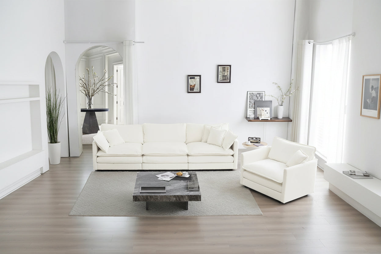 3-Piece Upholstered Sofa, Sectional Sofa Set Modern Sofa Couches Set