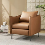 Fauteuil Christopher Modern en tissu anti-rayures avec pieds en métal noir par