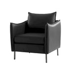 Fauteuil Christopher Modern en tissu anti-rayures avec pieds en métal noir par