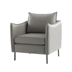 Fauteuil Christopher Modern en tissu anti-rayures avec pieds en métal noir par