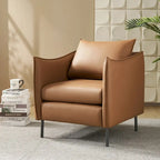 Fauteuil Christopher Modern en tissu anti-rayures avec pieds en métal noir par