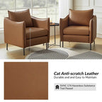 Fauteuil Christopher Modern en tissu anti-rayures avec pieds en métal noir par