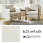 Fauteuil Christopher Modern en tissu anti-rayures avec pieds en métal noir par